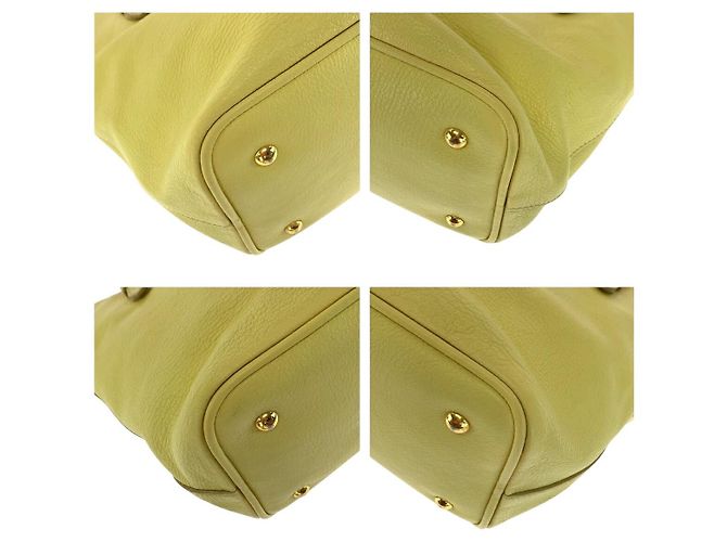 Borsa a mano 2 in 1 in pelle Madras Miu Miu Giallo - vista 3