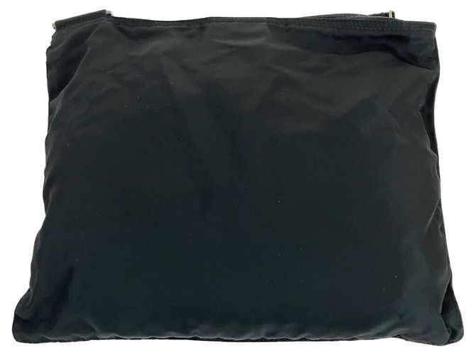 Bolso cruzado de nylon tessuto con logo triangular Prada Negro - vista 2
