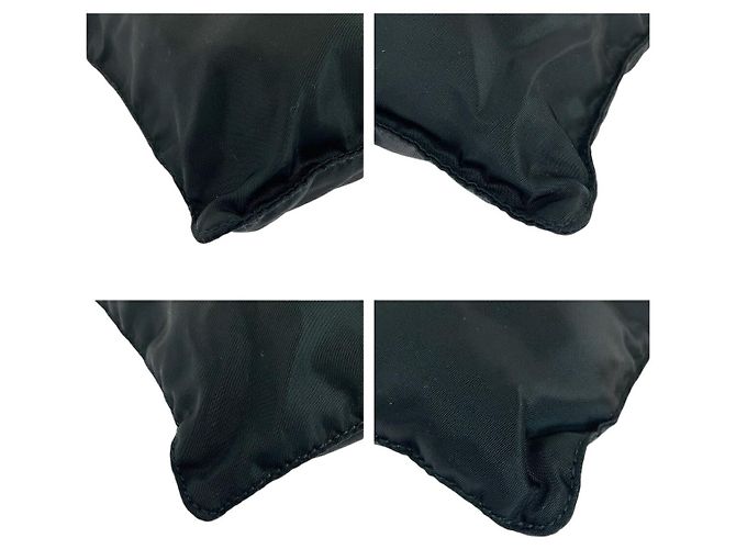 Bolso cruzado de nylon tessuto con logo triangular Prada Negro - vista 3