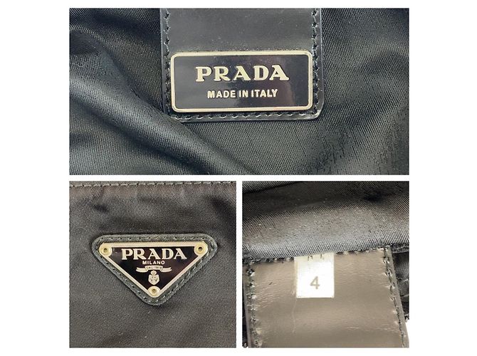 Bolso cruzado de nylon tessuto con logo triangular Prada Negro - vista 4