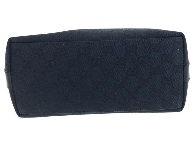 Bolsa de Ombro Gucci GG em Lona Preta Preto - vista 10