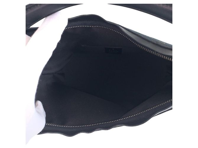 Bolsa de Ombro Gucci GG em Lona Preta Preto - vista 9