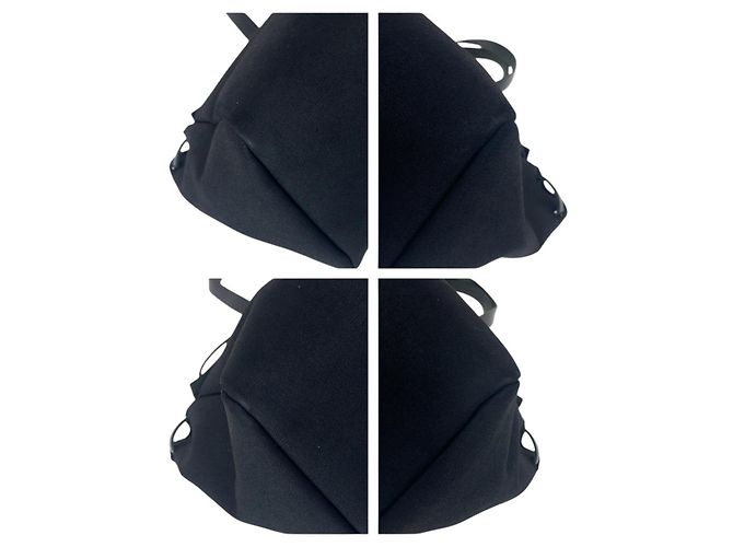 Hermès Canvas/Leder Herbag Cabas GM Tote Schwarz - Ansicht 10