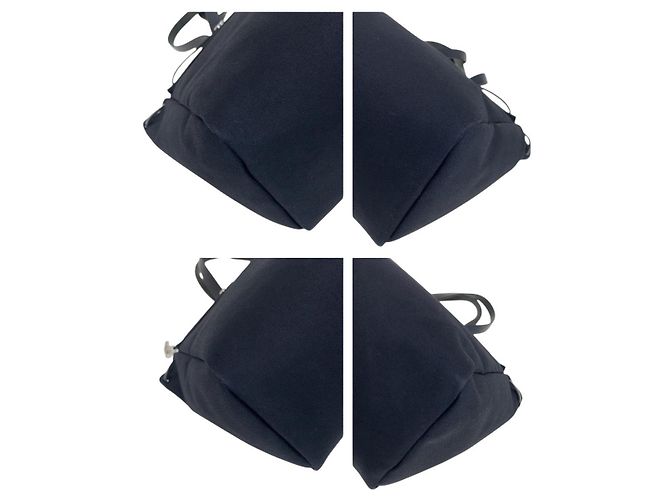 Hermès Canvas/Leder Herbag Cabas GM Tote Schwarz - Ansicht 4