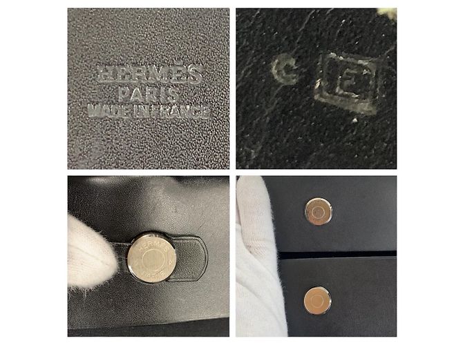 Hermès Canvas/Leder Herbag Cabas GM Tote Schwarz - Ansicht 5
