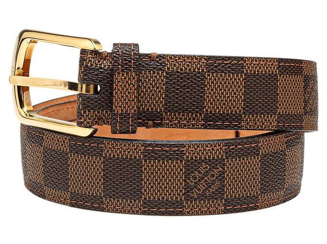 Cintura Damier Sangle Ellipse Louis Vuitton Marrone - vista 2
