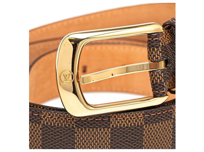 Cintura Damier Sangle Ellipse Louis Vuitton Marrone - vista 4