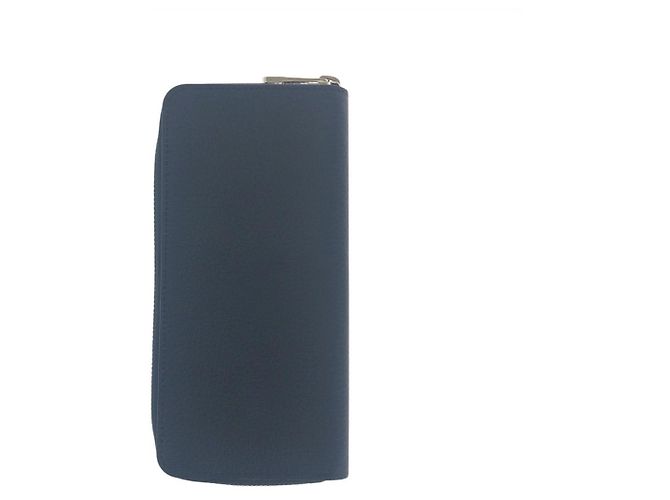 Louis Vuitton Leather Zippy Wallet Vertical Blue - view 2