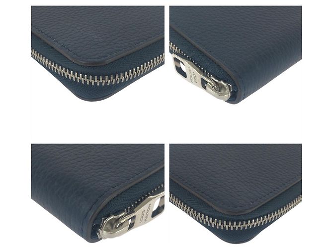 Louis Vuitton Leather Zippy Wallet Vertical Blue - view 4