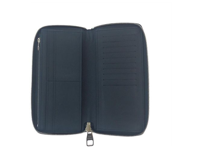 Louis Vuitton Leather Zippy Wallet Vertical Blue - view 9