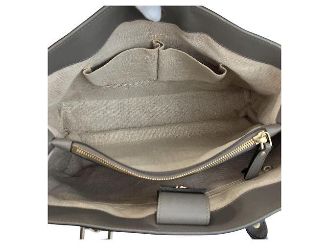 Gucci Leder Microguccissima Tote Bag Grau - Ansicht 10