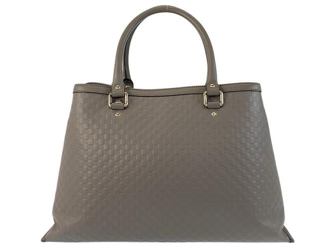 Gucci Leder Microguccissima Tote Bag Grau - Ansicht 2