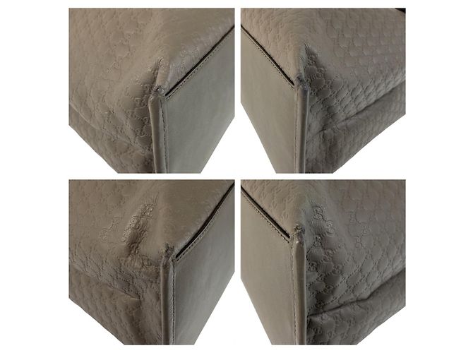 Gucci Leder Microguccissima Tote Bag Grau - Ansicht 3
