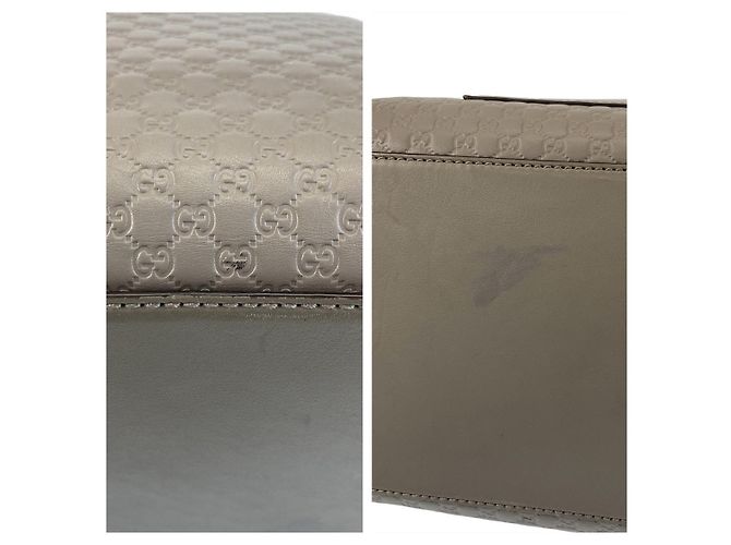 Gucci Leder Microguccissima Tote Bag Grau - Ansicht 5