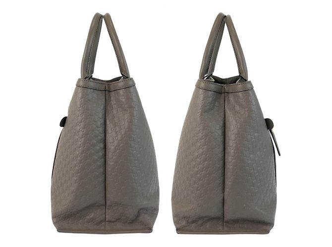 Gucci Leder Microguccissima Tote Bag Grau - Ansicht 7