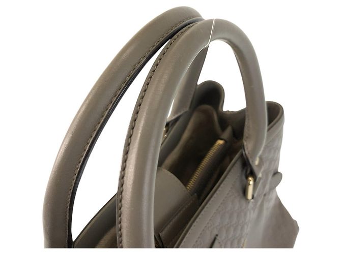 Gucci Leder Microguccissima Tote Bag Grau - Ansicht 8