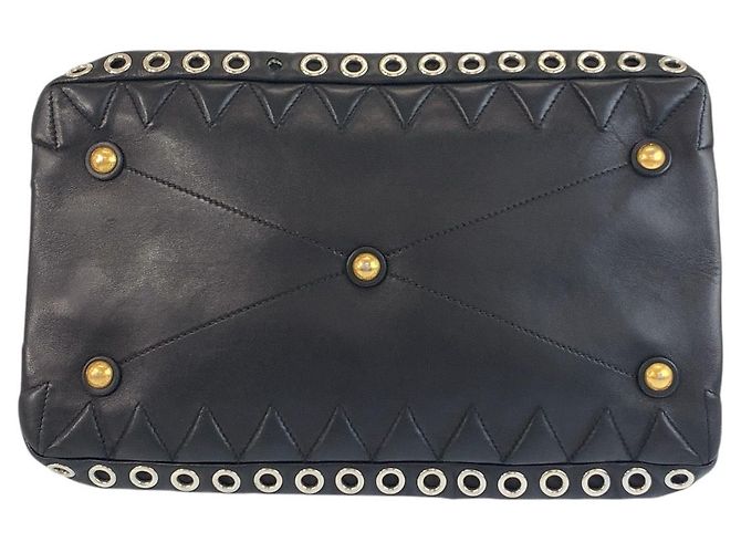 Miu Miu Leder Biker Tote Bag Schwarz - Ansicht 10