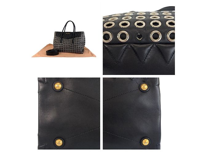 Miu Miu Leder Biker Tote Bag Schwarz - Ansicht 5