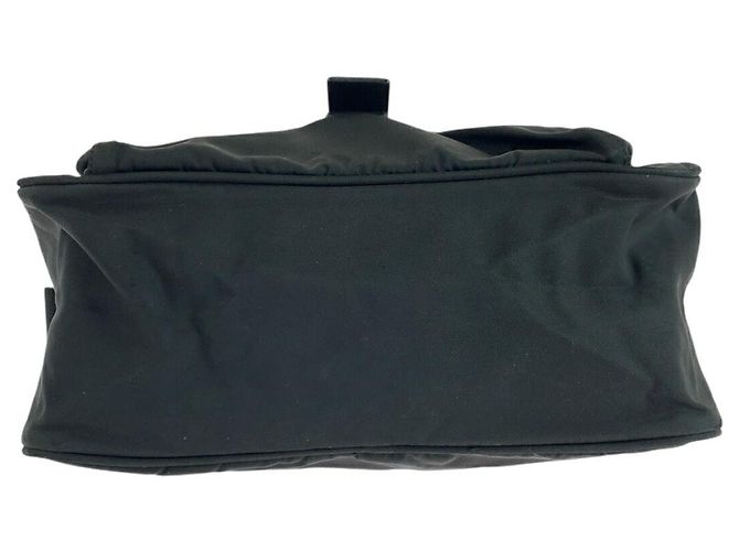 Borsa a tracolla in nylon tessuto con logo triangolare Prada Nero - vista 10