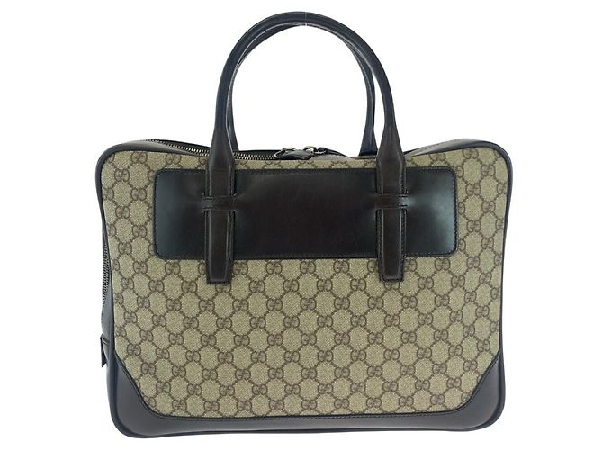Borsa da lavoro in tela GG Supreme di Gucci - vista 2