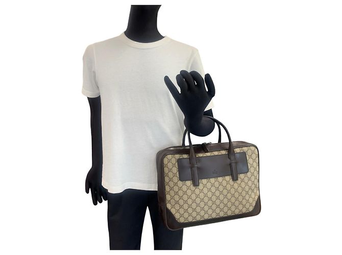 Borsa da lavoro in tela GG Supreme di Gucci - vista 7