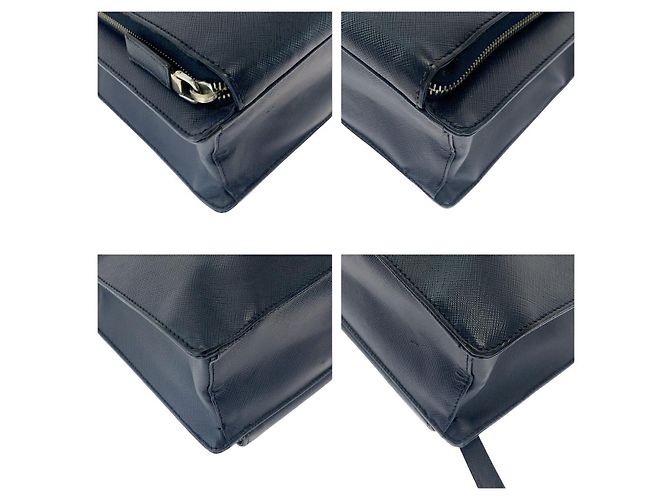 Borsa tote in pelle Saffiano Prada Blu - vista 3