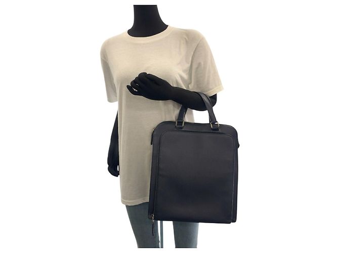 Borsa tote in pelle Saffiano Prada Blu - vista 7