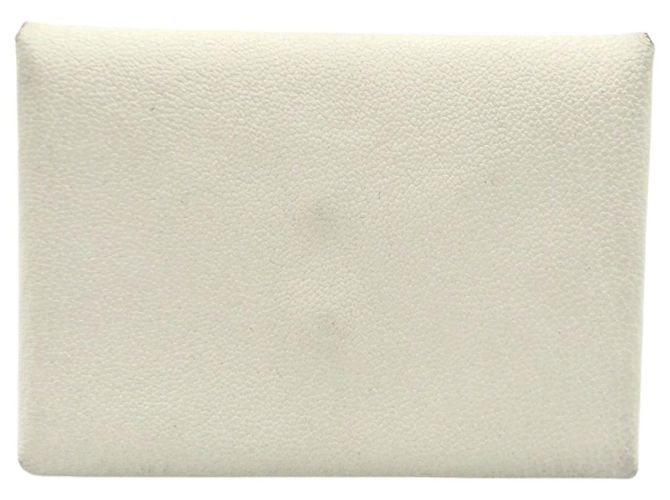 Tarjetero Duo Calvi de Hermès Beige Castaño - vista 2