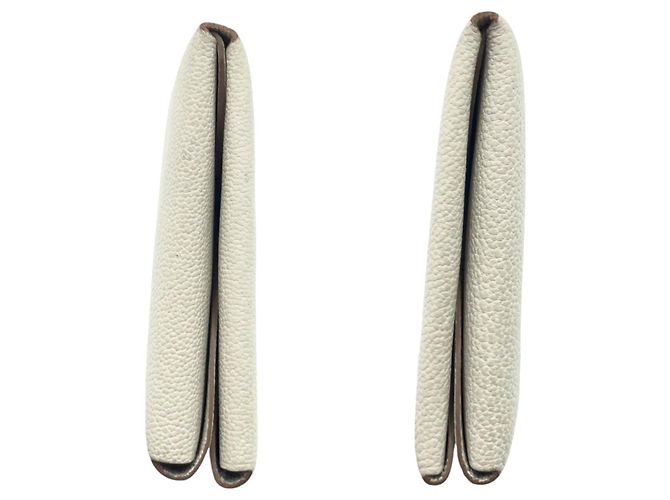 Tarjetero Duo Calvi de Hermès Beige Castaño - vista 7
