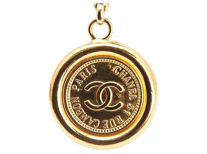 Timeless Chanel Coco Mark Medaillon Kettengürtel Golden Metallisch - Ansicht 2