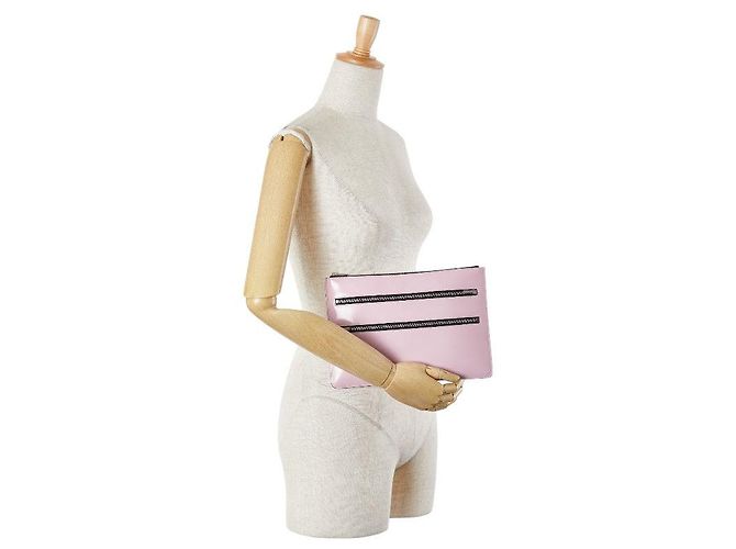 Céline Clutch in pelle Celine Rosa - vista 10