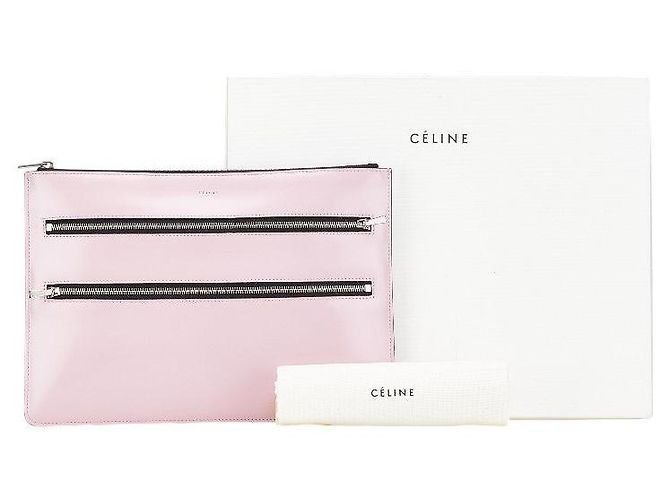 Céline Clutch in pelle Celine Rosa - vista 9