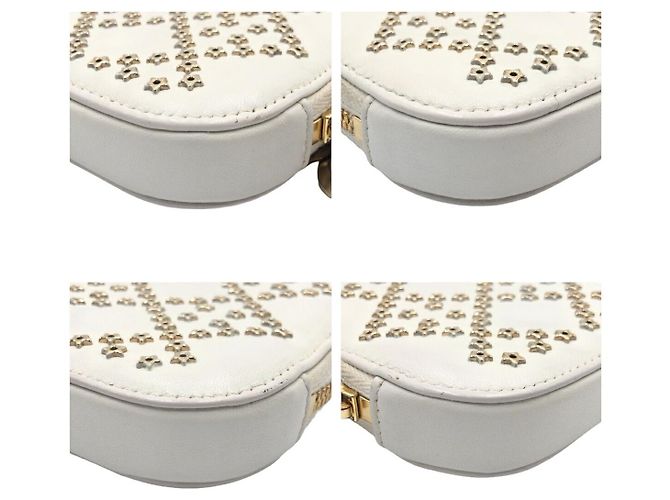 Borsa a tracolla in pelle Lady Dior Bianco - vista 3