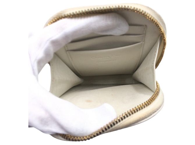 Borsa a tracolla in pelle Lady Dior Bianco - vista 8