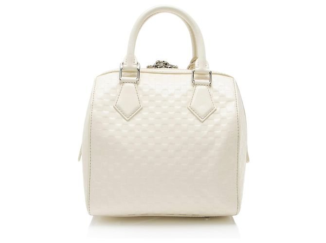 Louis Vuitton Limited Edition Damier Facette Speedy Cube PM Tasche Weiß - Ansicht 3