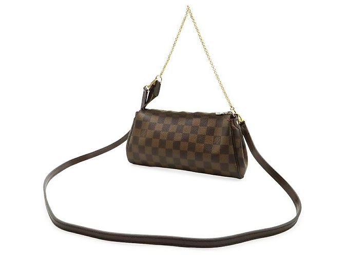 Clutch Eva Damier Louis Vuitton Marrone - vista 2