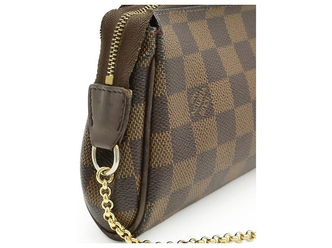 Clutch Eva Damier Louis Vuitton Marrone - vista 4