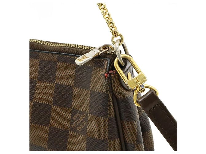 Clutch Eva Damier Louis Vuitton Marrone - vista 6