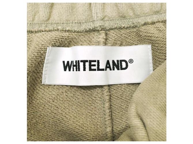 Autre Marque Pantalones de algodón con estampado de logo WHITELAND 21SS Beige - vista 4