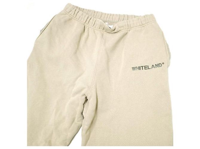Autre Marque Pantalones de algodón con estampado de logo WHITELAND 21SS Beige - vista 5