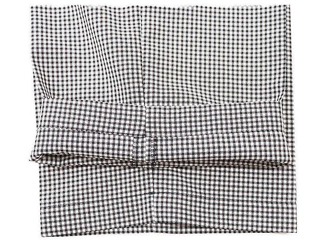 Calças de lã de mohair e seda Dior Marrom Branco - vista 4