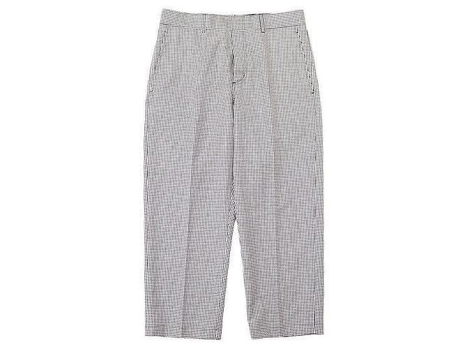 Calças de lã de mohair e seda Dior Marrom Branco - vista 5