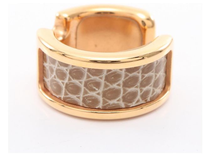 Hermès Lizard Oran PM Ohrstecker Golden - Ansicht 2