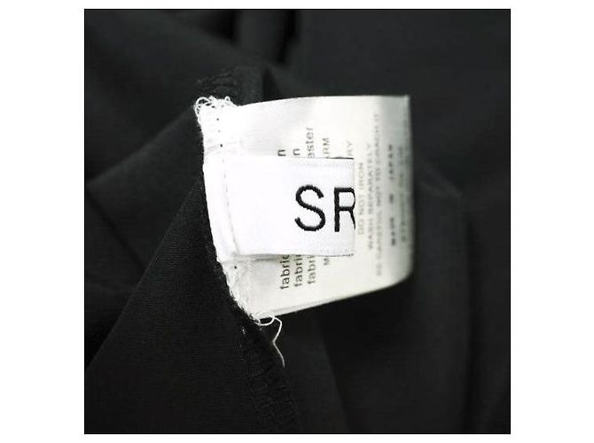 Autre Marque SREU Remake Hemd aus Baumwolle-Polyester mit Krawattenkragen Schwarz - Ansicht 6