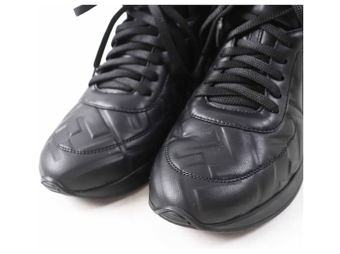 Leder-Sneaker mit FF-Logo von Fendi Schwarz - Ansicht 5