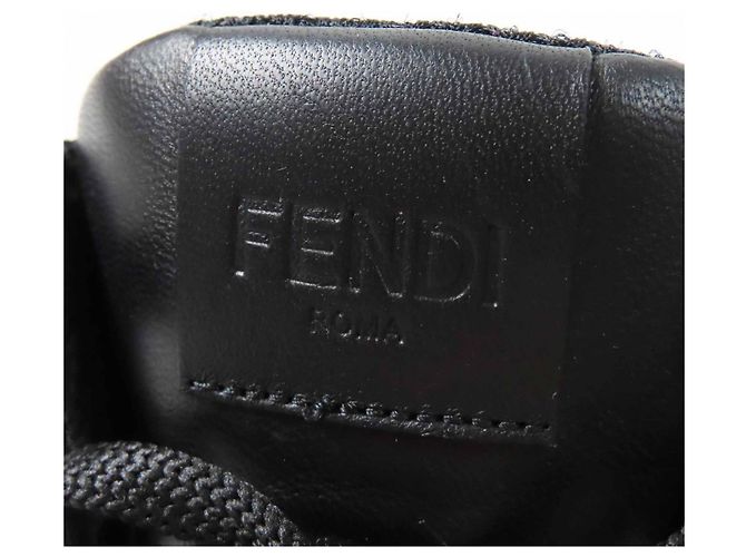 Leder-Sneaker mit FF-Logo von Fendi Schwarz - Ansicht 6