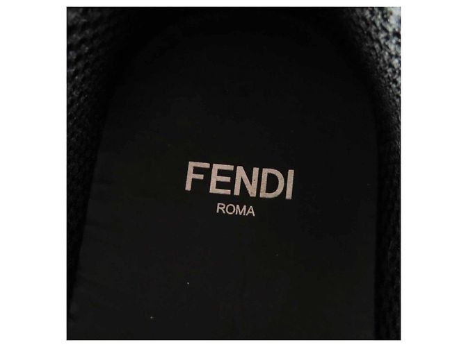 Leder-Sneaker mit FF-Logo von Fendi Schwarz - Ansicht 7