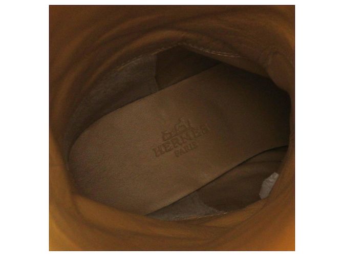Hermès Kelly Buckle Springstiefel Chevre Veroa, knielang Beige - Ansicht 8