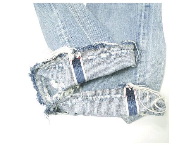 Autre Marque Pantalones de denim slim selvedge TERRA NULL Hard Crash Azul - vista 11