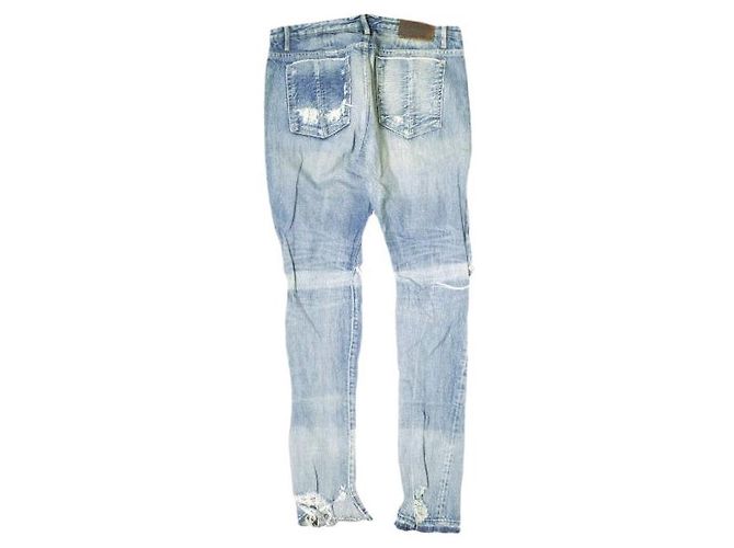Autre Marque Pantalones de denim slim selvedge TERRA NULL Hard Crash Azul - vista 2